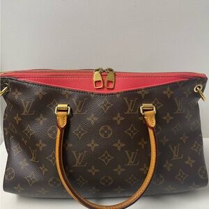 Brown Louis Vuitton Monogram Pallas Satchel in Great Condition!
